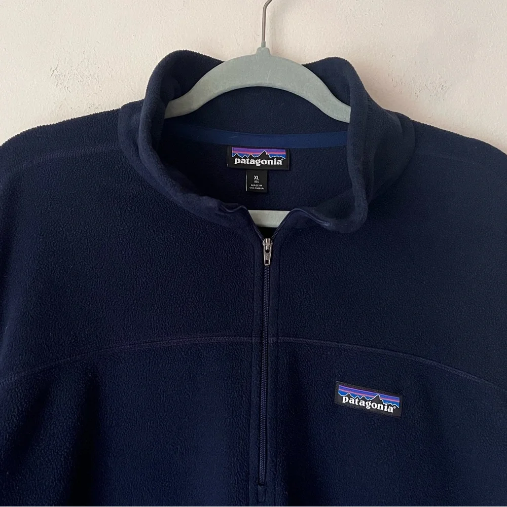 Patagonia Men's Micro D Fleece Pullover Quarter Zip Sz XL in New Navy